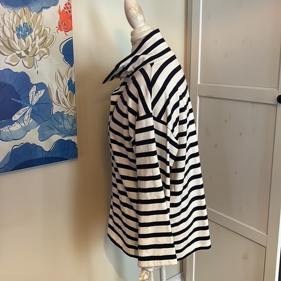 J. Crew Black and White Striped Top - Picture 7 of 10